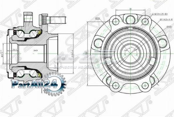 ST40202JP01A SAT Ступица колеса передняя