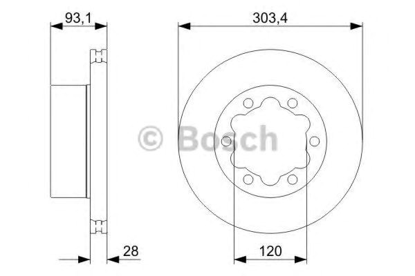 Купить 986479296 Bosch Диск тормозной задний