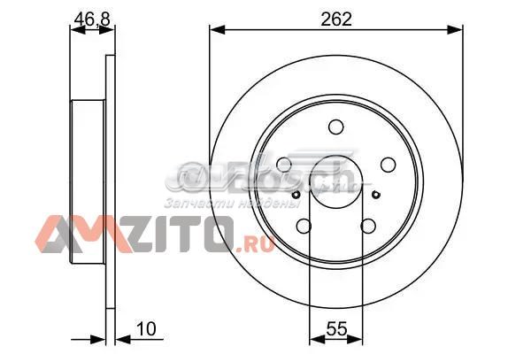 Задний тормозной диск Bosch 0986479V55 цена, от 38.92 USD
