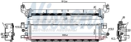 Радіатор интеркуллера 606032 NISSENS