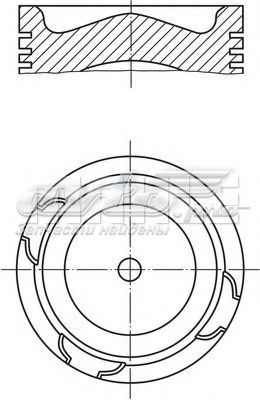 Поршень в комплекті на 1 циліндр, STD 2136900 MAHLE