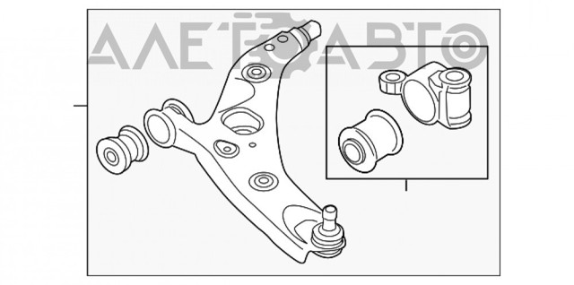 Купить KB7W34350H Mazda Рычаг передней подвески левый