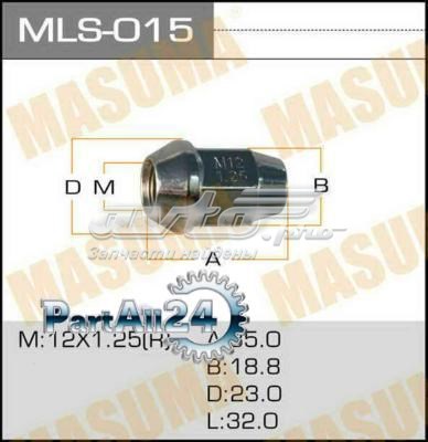 Гайка колеса MASUMA MLS015