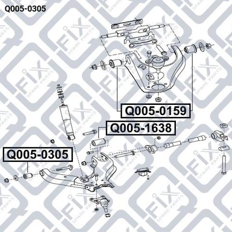 Сайлентблок передней подвески Q-fix Q0050305 цена, от 6.02 USD