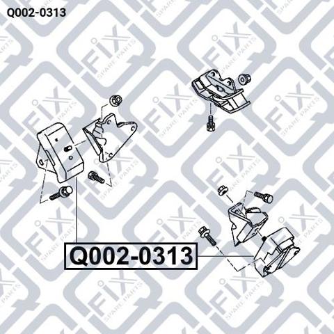 Подушка двигателя левая/правая Q-fix Q0020313