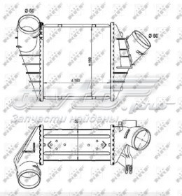 Радіатор интеркуллера 30848 NRF