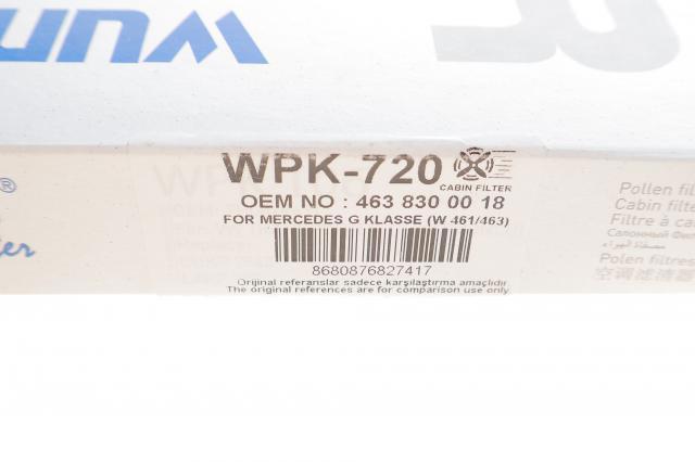 Фильтр воздушный отопителя Wunder WPK720 цена, от 5.76 USD