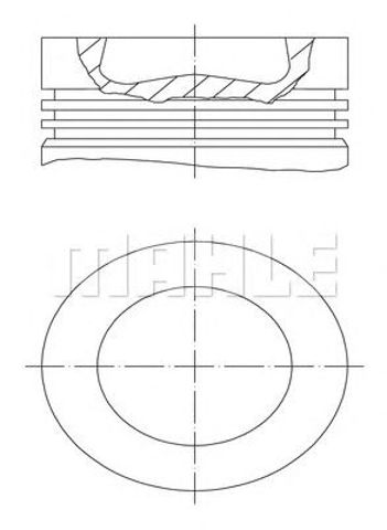 028PI00100001 Mahle Original Поршня, 1-й ремонт (+0,25)