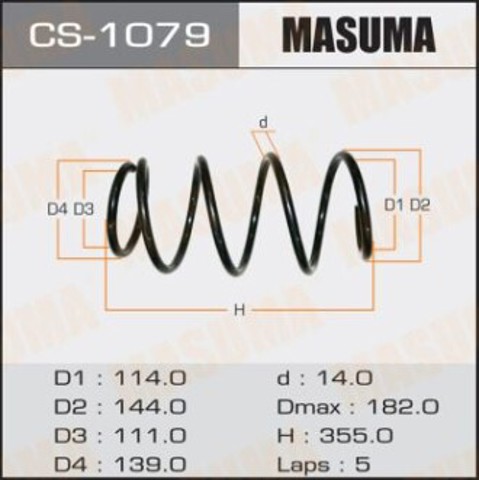 CS1079 Masuma Пружина передней подвески