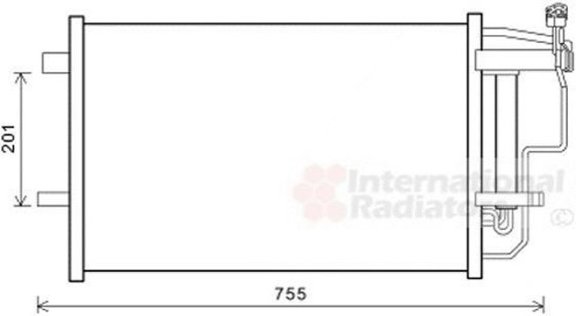 27005242 VAN Wezel radiador de aparelho de ar condicionado