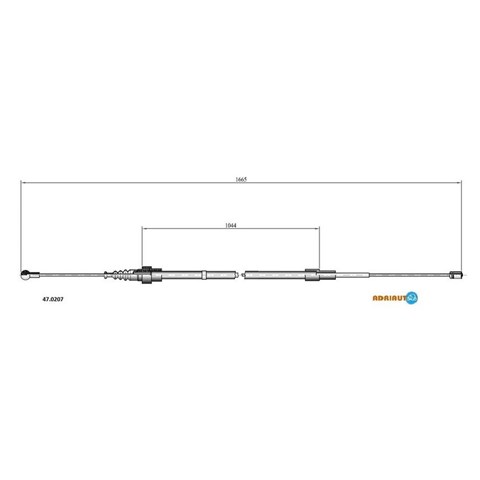 Трос ручного гальма задній, правий/лівий 470207 ADRIAUTO