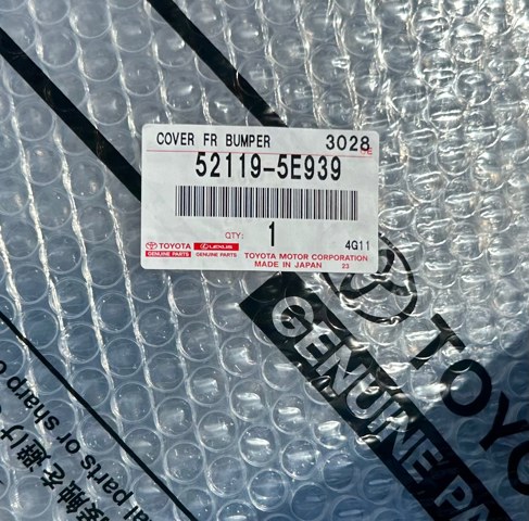 Бампер на авто Toyota 521195E939 цена, от 354.75 USD