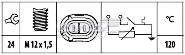 Датчик покажчика температури охолоджуючої рідини 6PT009309501 HELLA