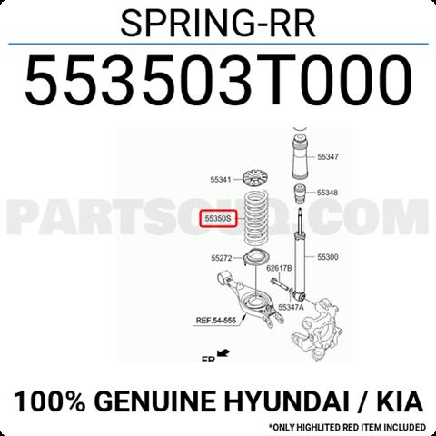 553503T000 Hyundai/Kia пружина задняя