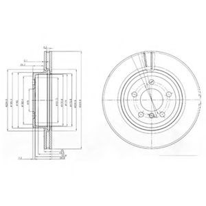 Гальмо дискове переднє BG3938 DELPHI