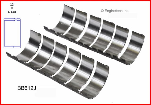 BB612J Enginetech Комплект подшипников скольжения