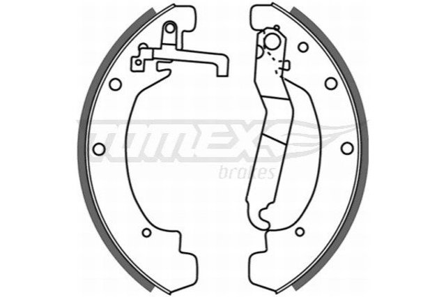 Колодки тормозные задние барабанные TOMEX 2112