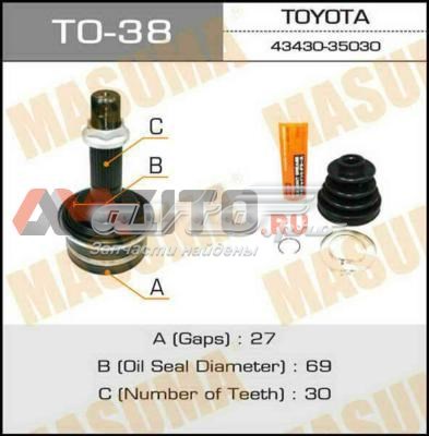 TO-38 Masuma junta homocinética externa dianteira