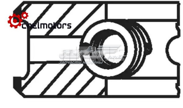 Комплект поршневих кілець на 1 циліндр, 1-й ремонт (+0,25) 03048N1 MAHLE