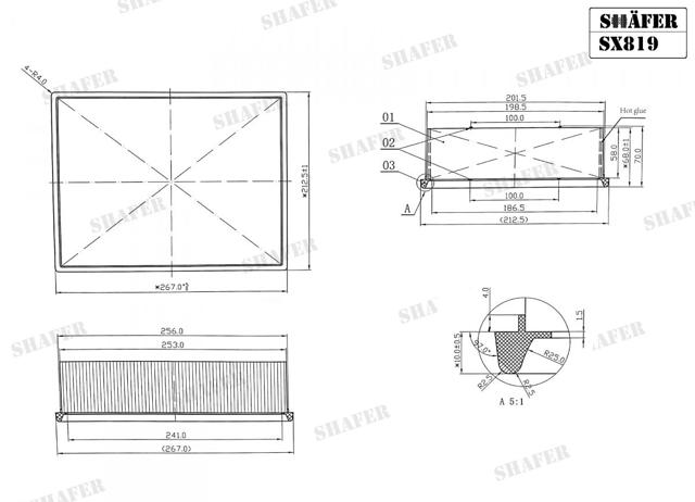 Воздушный фильтр SX819 Shafer