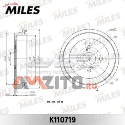 Тормозной барабан K110719 Miles