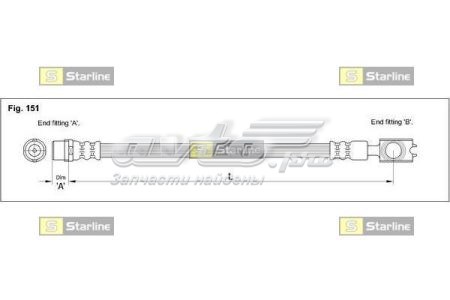 Купить HAC1229 Starline Задний тормозной шланг