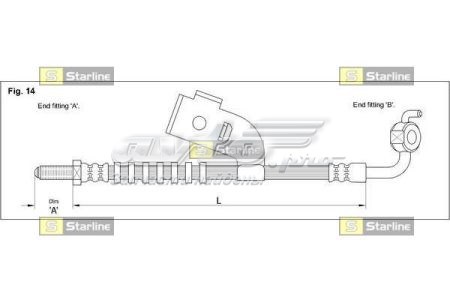 Купить HAAC1261 Starline Шланг тормозной передний, правый