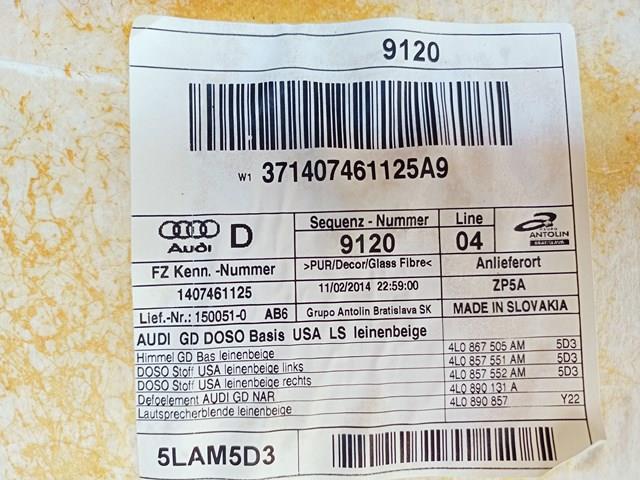 4L0867505AM VAG Изоляция термошумовая