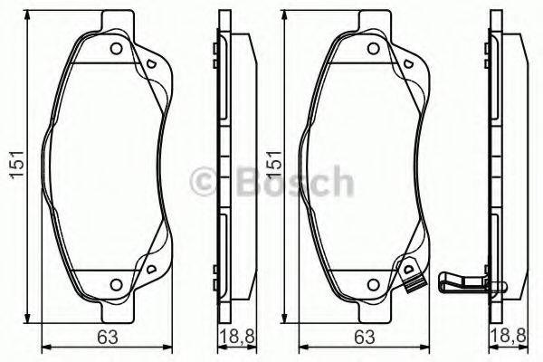 986495083 Bosch Колодки передние