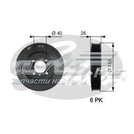 Шків колінчастого вала VKM96504 SKF