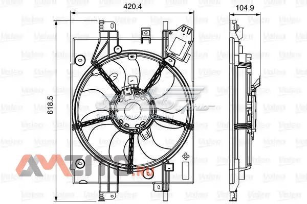 696550 VALEO difusor do radiador de esfriamento, montado com motor e roda de aletas