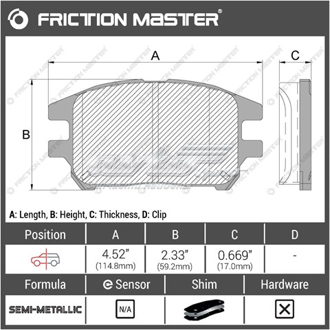 Купить MKD930 Friction Master Колодки тормозные