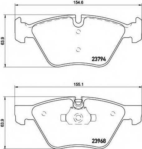 Колодки передні 34112288875 BMW