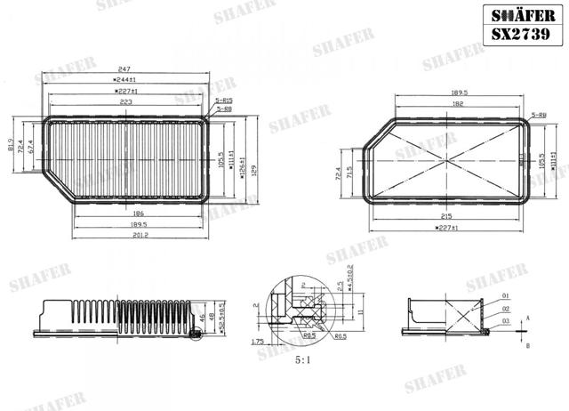 Элемент воздушного фильтра Shafer SX2739 цена, от 3.56 USD