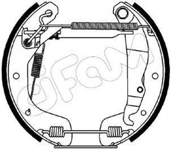 Колодки гальмівні задні барабанні, в зборі з циліндруми, комплект 151081 CIFAM