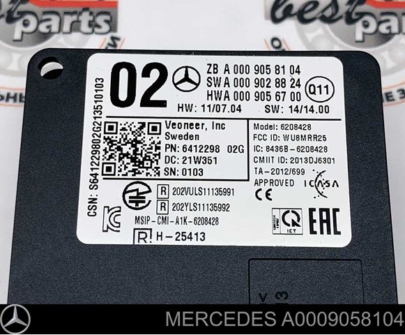 Sensor De Distancia Por Radar 0009058104 MERCEDES