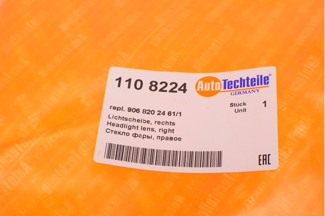 Стекло фары правой Autotechteile 1108224