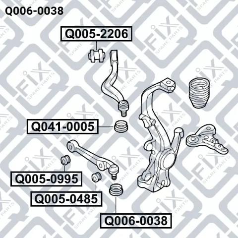 Пыльник опоры шаровой нижней Q-fix Q0060038 цена, от 3.47 USD