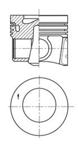 Pistão do kit para 1 cilindro, 2ª reparação ( + 0,50) para Volkswagen Golf (BA5, BV5)