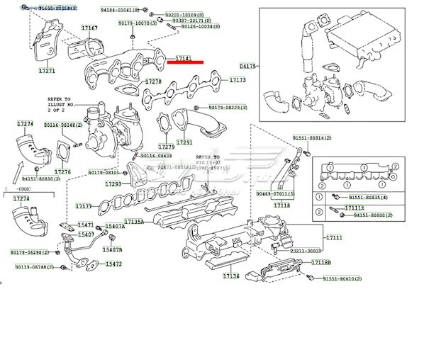 Колектор випускний 1714130060 TOYOTA