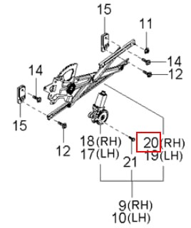  Механизм стеклоподъемника двери передней правой KIA Sorento 