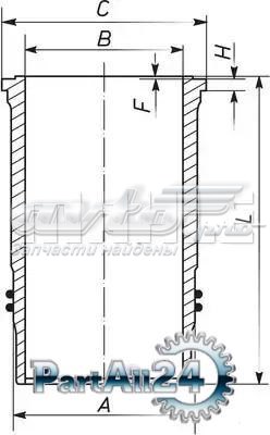 003WN3801 Mahle Original Поршневая гильза