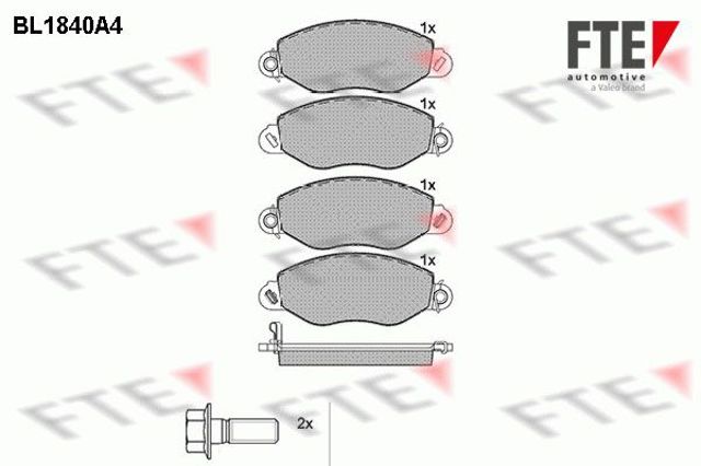 Передние тормозные колодки 9010416 FTE