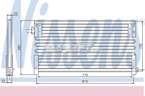 Radiador de aire acondicionado 94403 NISSENS
