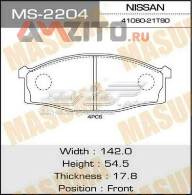 Передние тормозные колодки MS2204 Masuma