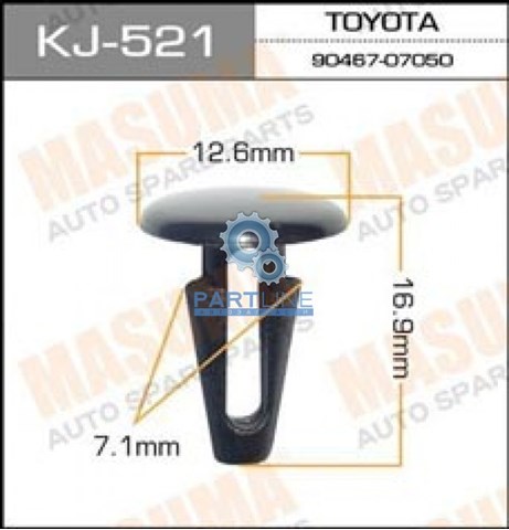 Пистон (клип) утеплителя капота Masuma KJ521 цена, от 0.42 USD