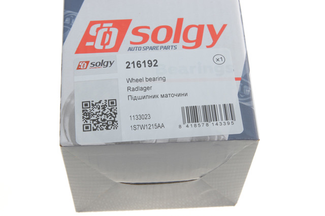 216192 Solgy Подшипник ступицы передней