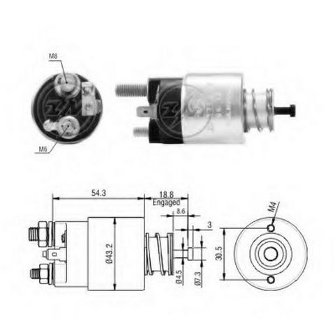 ZM1391 ZM relê retrator do motor de arranco