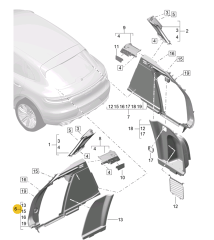  95B863879BZG1 Porsche