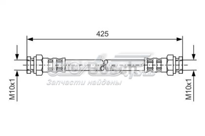 Гнучка гальмівна трубка задня 1987476169 BOSCH